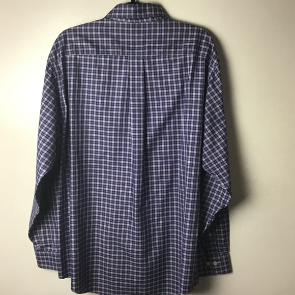 Brooks Brothers blue plaid long sleeve button down shirt. Large - Picture 2 of 3
